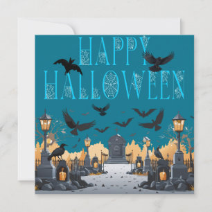 Happy Halloween Haunted Spooky Cemetary\Headstone Invitation