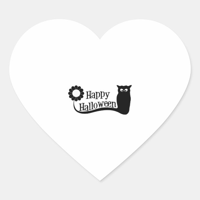 Happy Halloween                       Heart Sticker (Front)