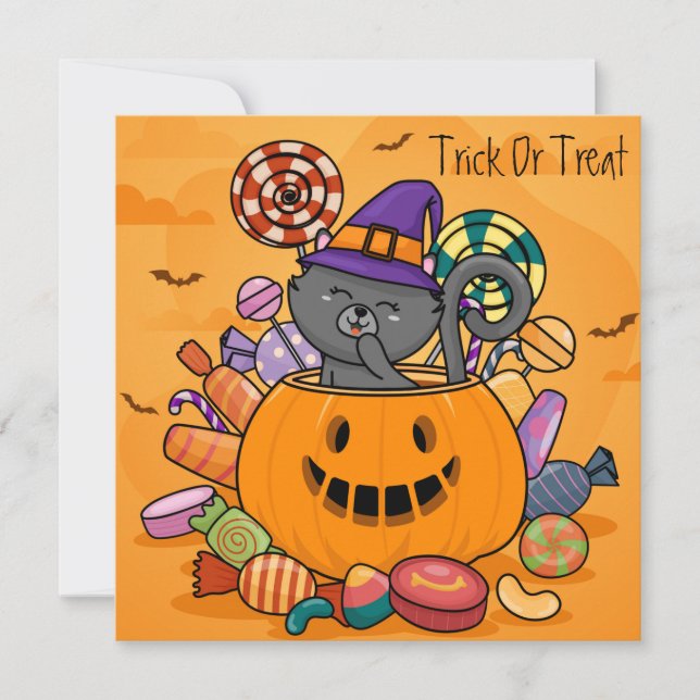 Happy Halloween Holiday Card (Front)