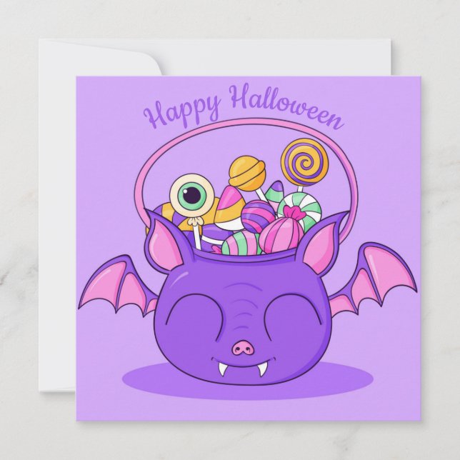 Happy Halloween Holiday Card (Front)