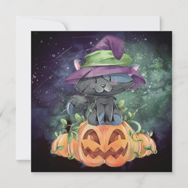Happy Halloween Holiday Card (Front)