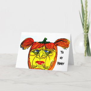 .HAPPY HALLOWEEN HONEY Folded Holiday Card