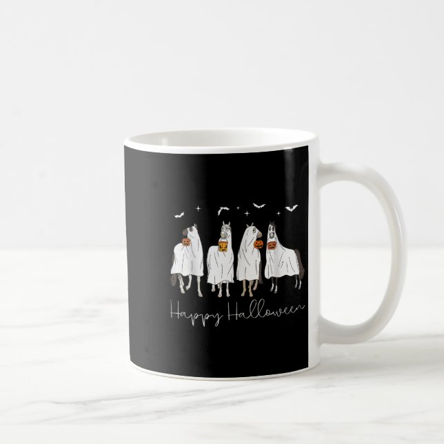 Happy Halloween Horse Ghost 2025  Coffee Mug (Right)