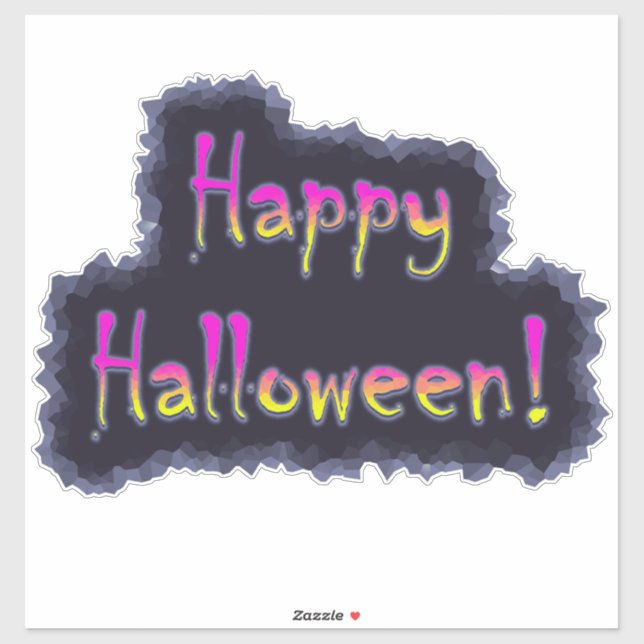 Happy Halloween Hot Pink & Yellow (Sheet)