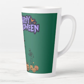 Happy Halloween hunter green Latte Mug
