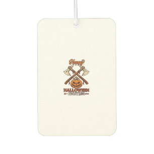 Happy Halloween Hunting Crossed Axes Pumpkin Runes Air Freshener