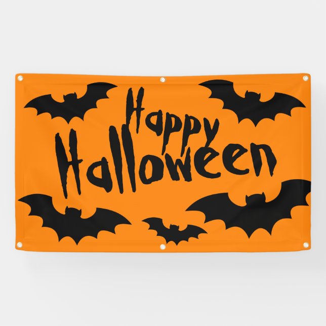 Happy Halloween intérieur ou extérieur bannière av (Horizontal)