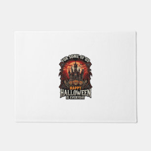 Happy Halloween Is Everyday Haunted Castle Pumpkin Doormat