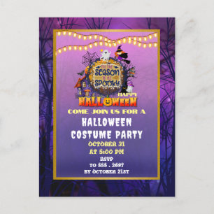 Happy Halloween It's Spooky Season Celebration Postcard
