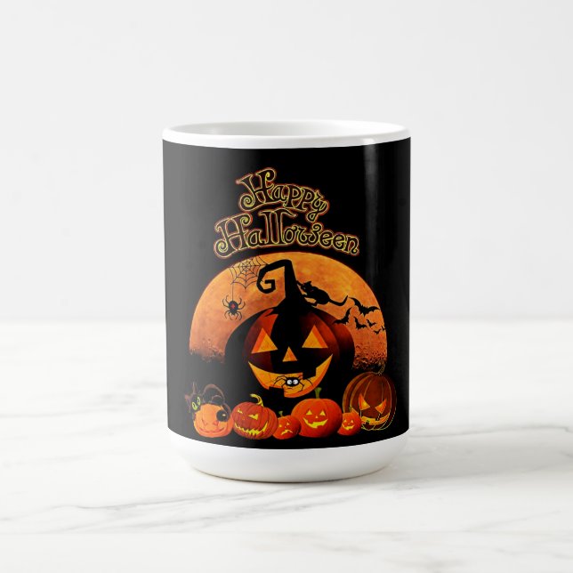 Happy Halloween Jack-o-lantern Coffee Mug (Center)