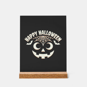 Happy Halloween Jack-O-Lantern Face Design_1 Acrylic Sign