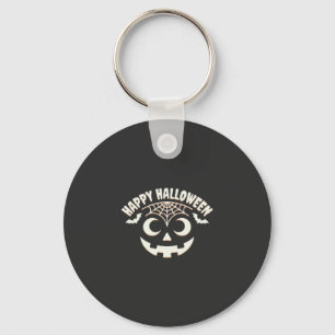 Happy Halloween Jack-O-Lantern Face Design_1 Keychain
