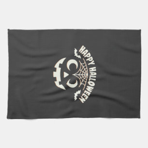 Happy Halloween Jack-O-Lantern Face Design_1 Kitchen Towel