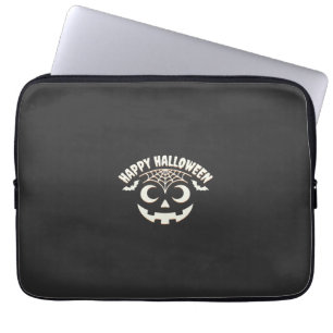 Happy Halloween Jack-O-Lantern Face Design_1 Laptop Sleeve