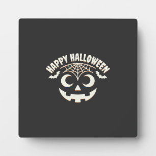 Happy Halloween Jack-O-Lantern Face Design_1 Plaque