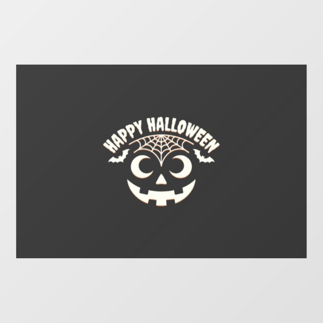 Happy Halloween Jack-O-Lantern Face Design_1 Window Cling (Sheet)