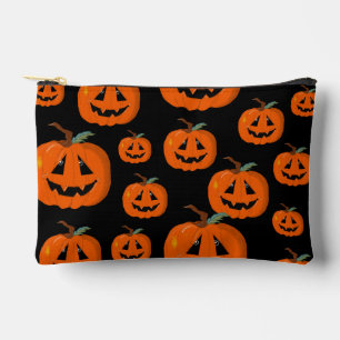 Happy Halloween Jack O Lantern Illustrative Art Accessory Pouch