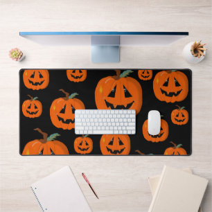 Happy Halloween Jack O Lantern Illustrative Art Desk Mat