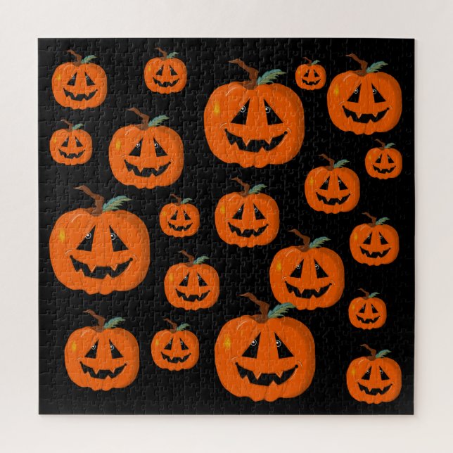 Happy Halloween Jack O Lantern Illustrative Art Jigsaw Puzzle (Vertical)
