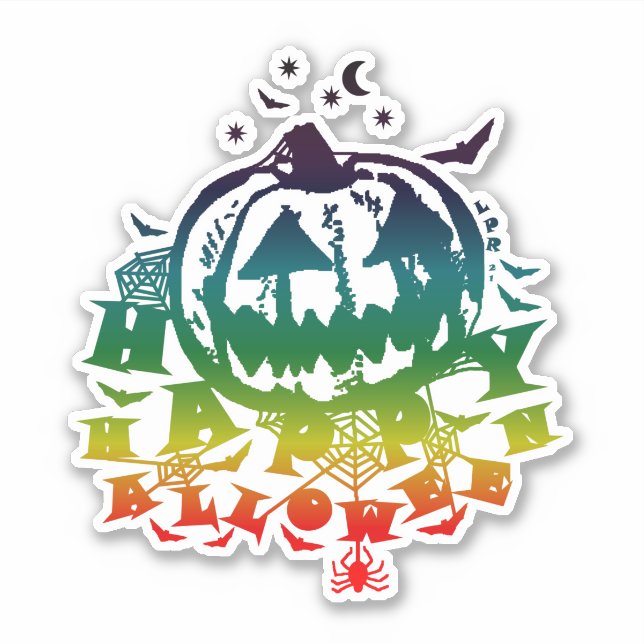 Happy Halloween Jack O Lantern Multi Colour (Front)