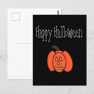 Happy Halloween Jack o Lantern Postcard