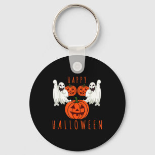 Happy halloween jack o lantern scary ghosts keychain
