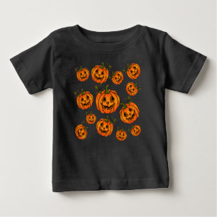 Happy Halloween jack-o-lantern, trick o treat   Baby T-Shirt