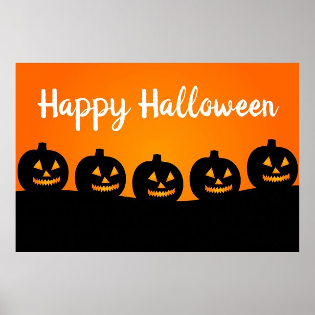 Happy Halloween Jack-O-Lanterns  Poster (Front)