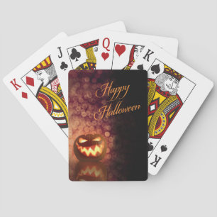 Happy Halloween Jack O'Lantern Party Playing Cards