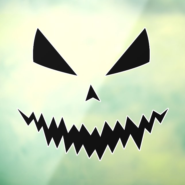 Happy Halloween Jack O'Lantern pumpkin Window Cling (Sheet 3)