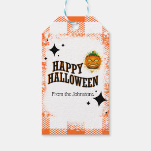 Happy Halloween Jackolantern Pumpkin Gift Tags