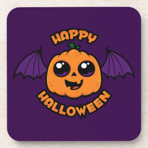 Happy Halloween Kawaii Pumpkin Spooky Cuteness Coaster