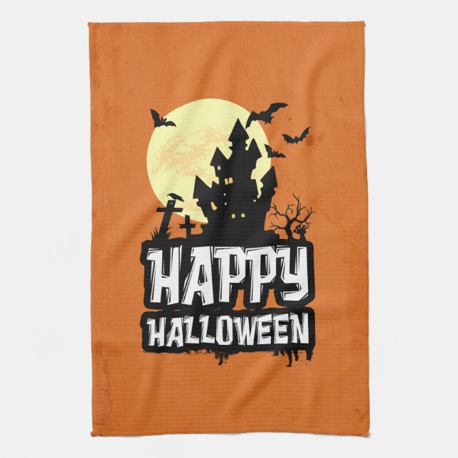 Happy Halloween Kitchen Towel (Vertical)