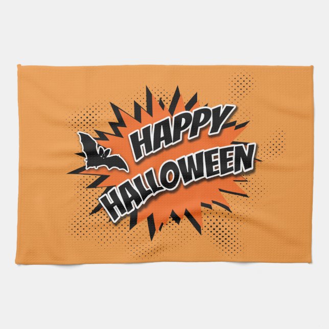 Happy Halloween Kitchen Towel (Horizontal)