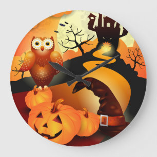 Happy Halloween! Large Clock
