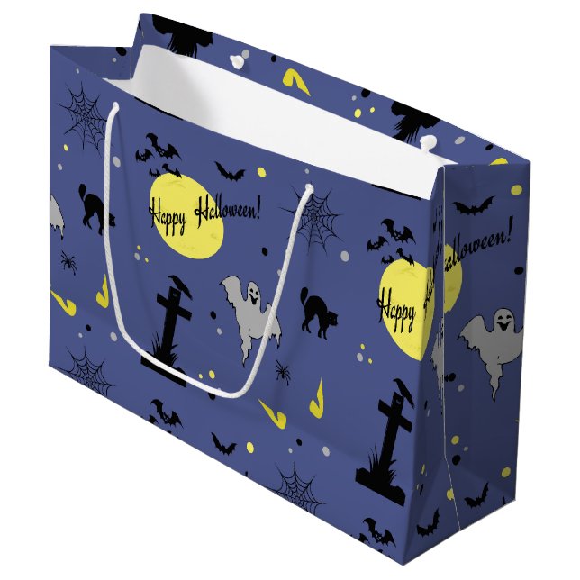 Happy Halloween Large Gift Bag (Front Angled)