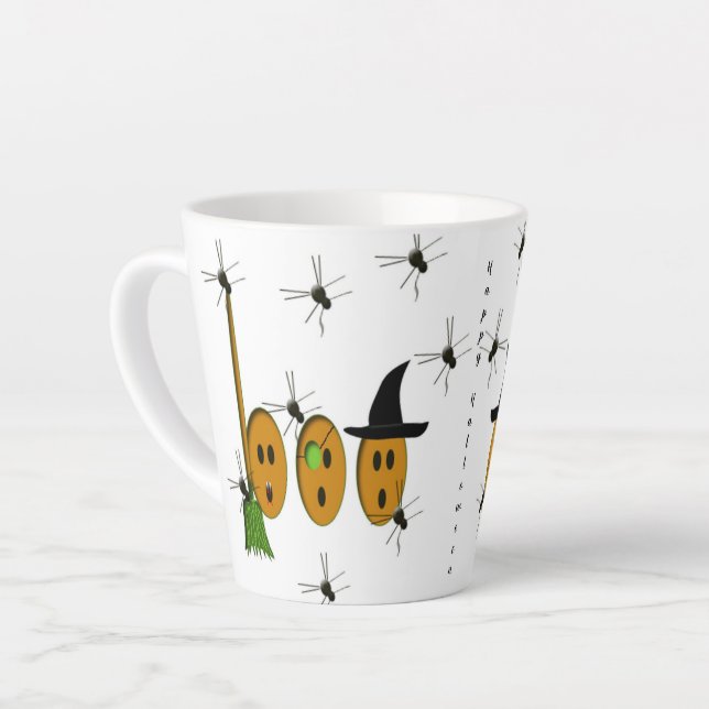 Happy Halloween Latte Mug (Left Angle)