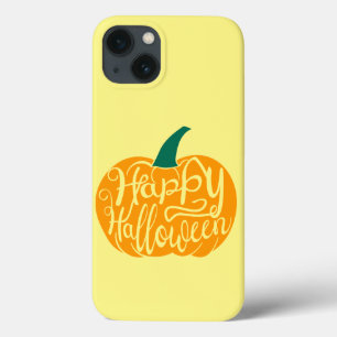 Happy Halloween lettering on carved pumpkin iPhone 13 Case