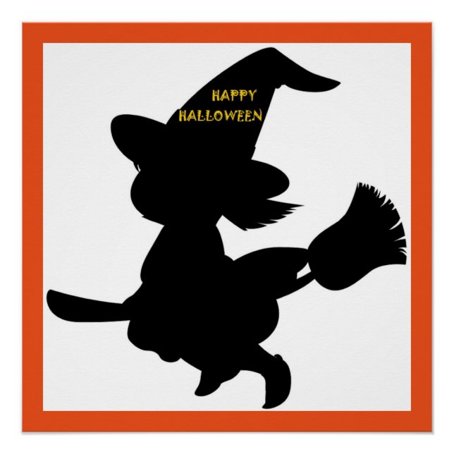 "HAPPY HALLOWEEN" LITTLE WITCH POSTER (Front)