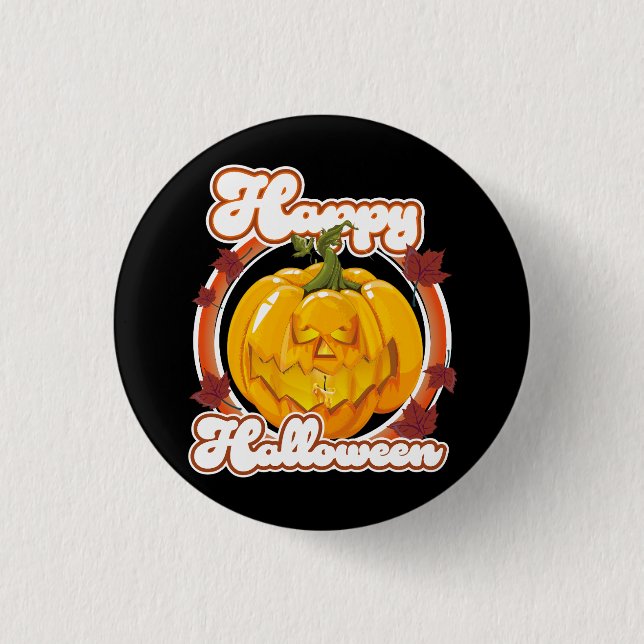 Happy Halloween logo 1 Inch Round Button (Front)
