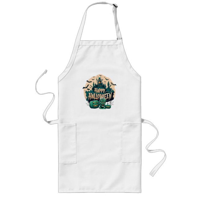 Happy Halloween Long Apron (Front)