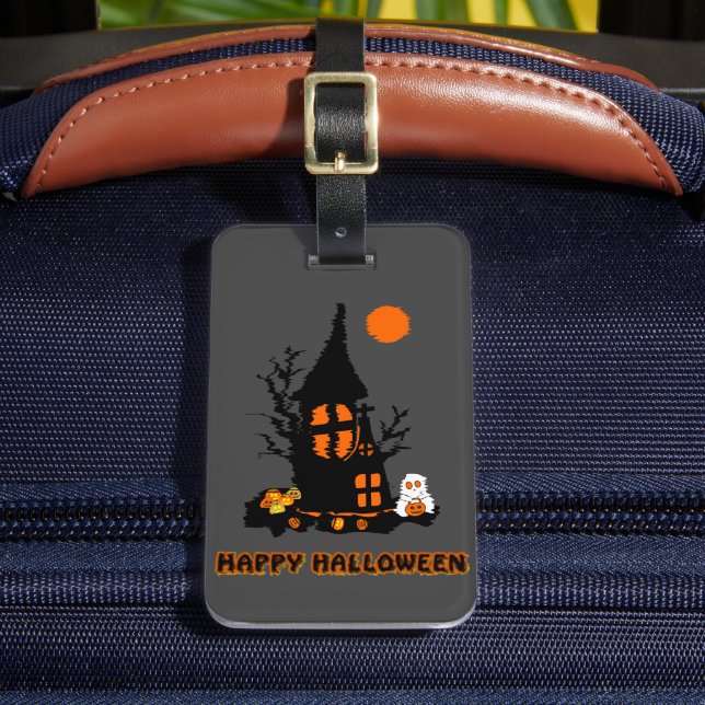Happy Halloween Luggage Tag (Front Insitu 2)