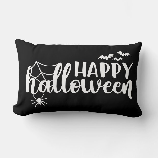 Happy Halloween Lumbar Pillow (Front)
