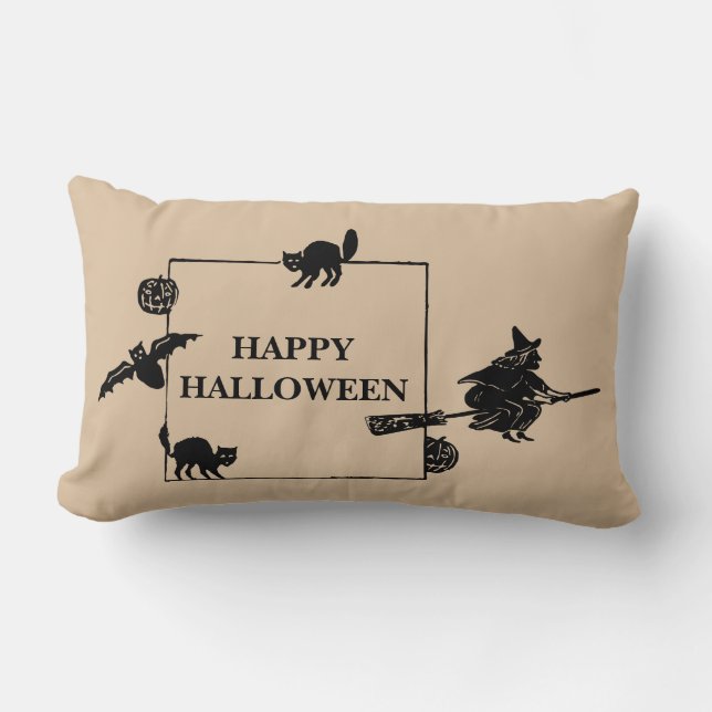 Happy Halloween Lumbar Pillow (Front)