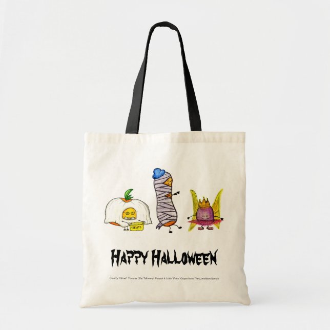 Happy Halloween Lunchbox Bunch Characters Tote Bag (Front)