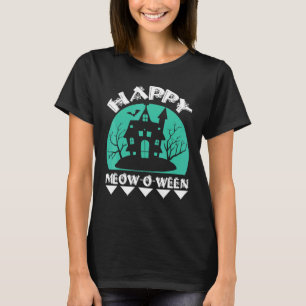 Happy Halloween Meow O Ween Cute Black Cat Party C T-Shirt