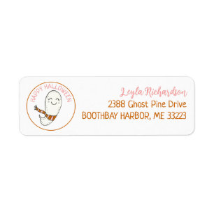 Happy Halloween mignonne Ghost Adresse de retour