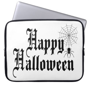Happy Halloween minimalist typography Laptop Sleeve