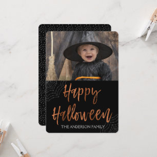 Happy Halloween Modern Halloween Photo Card