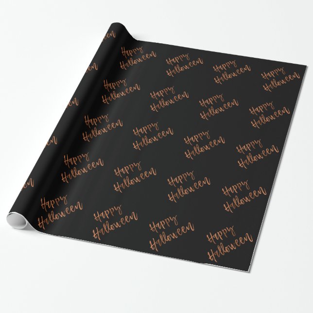 Happy Halloween Modern Halloween Wrapping Paper (Unrolled)